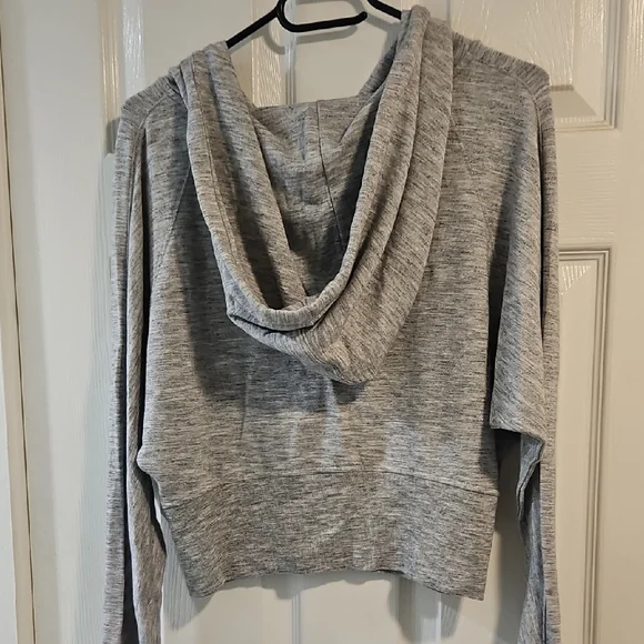 Athleta Gray Zip-Up Cropped Hoodie - Picture 3 of 3